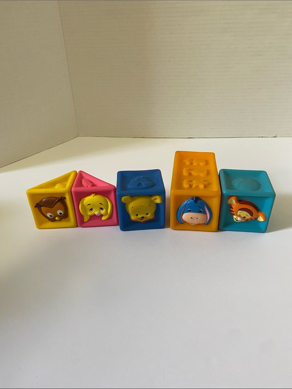 Vintage Disney Mattel Winnie the Pooh Squishy Blocks